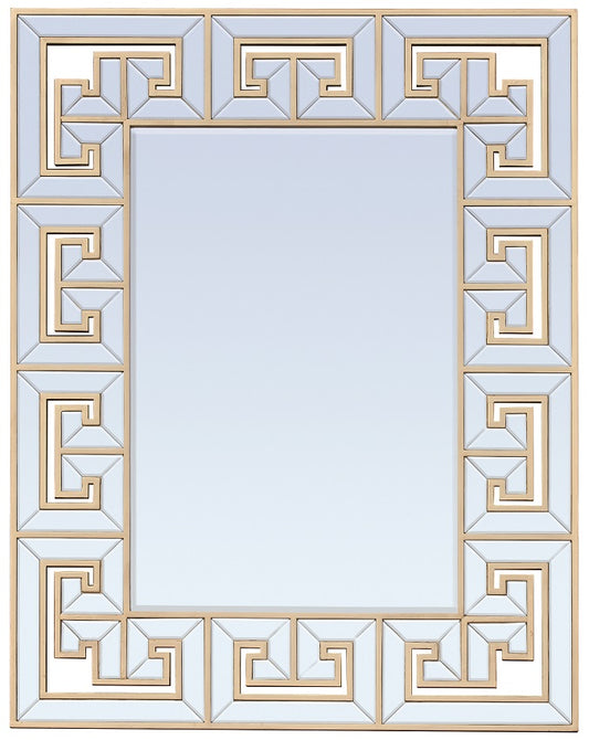 Greek Key Elegance - Modern Wall Mirror with Classic Greek Key Design for Timeless Home Decor