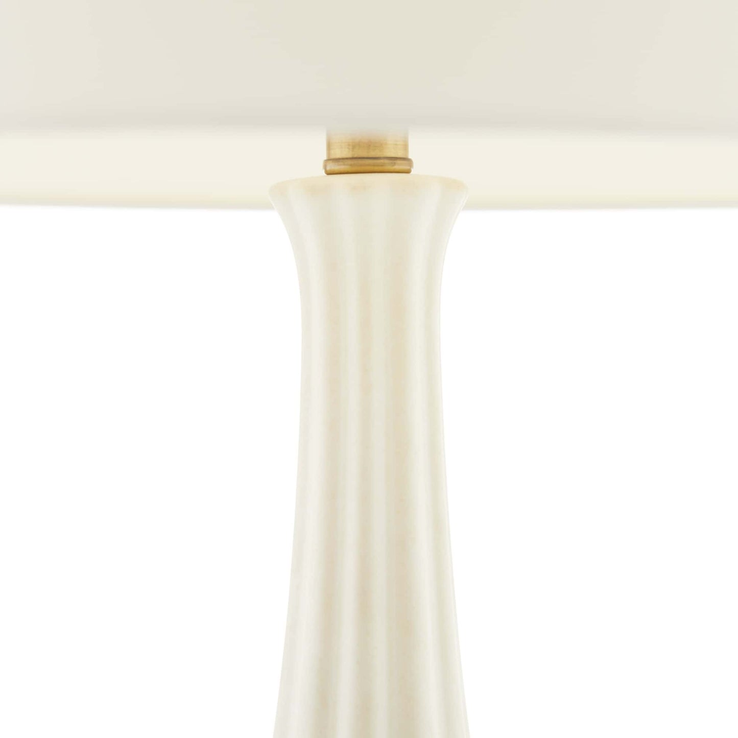 Pali Lamp - Matte Ivory Ceramic Table Lamp with Acrylic Base