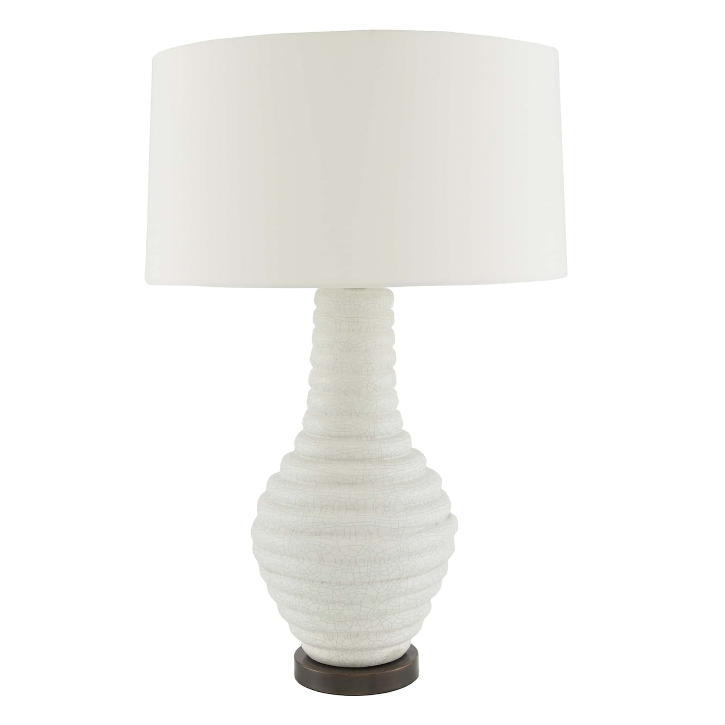 Bartoli Lamp - Timeless Elegance in Antique Brass and Off-White Finish
