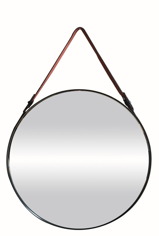 Hanging Leather Strap  Mirror