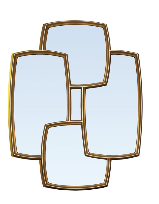 Overlaps Harmony Wall Mirror - Contemporary Design with Artful Overlapping Patterns for Unique Home Decor