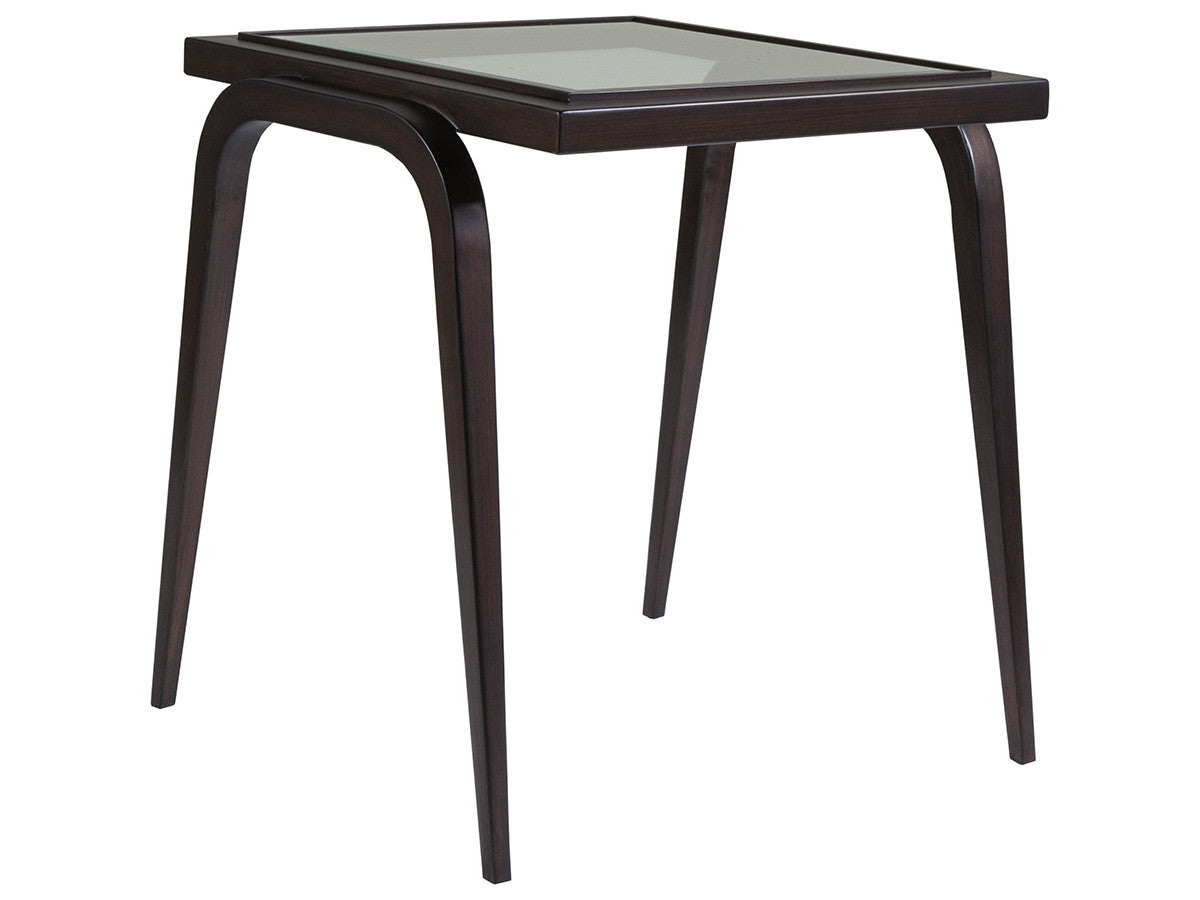 Hand-Forged Iron End Table with Glass Top - Artistica Home Mitchum Rectangular Table in Antique Copper Finish