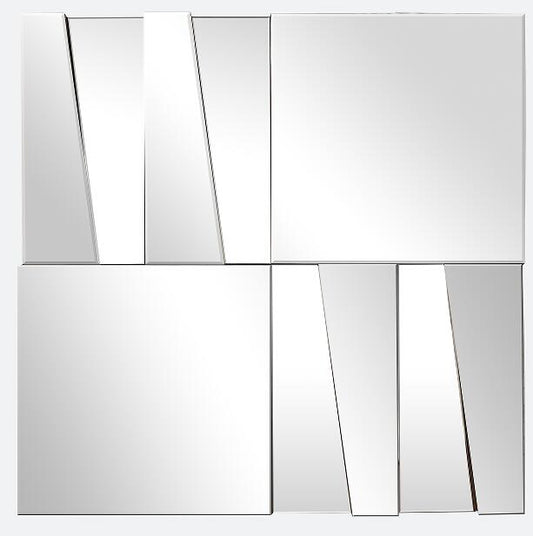 Frameless Puzzle Mirror - Clear, Modern Design with Heavy Plain Frame