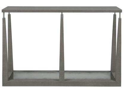 Artistica Home Ascension Console Table – Faux Shagreen, Antique Mirror, Stainless Steel Accents