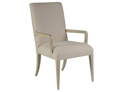 Artistica Home Cohesion Program – Madox Upholstered Arm Chair – Stylish Comfort in Gray Mist Linen