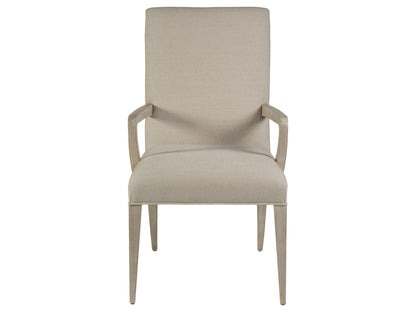 Artistica Home Cohesion Program – Madox Upholstered Arm Chair – Stylish Comfort in Gray Mist Linen