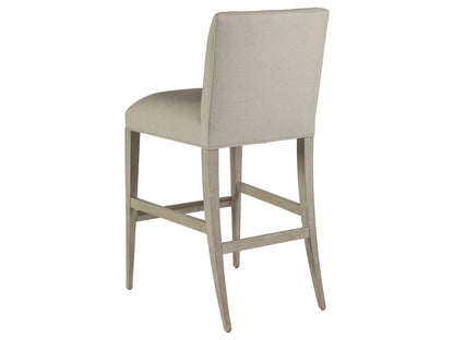 Madox Upholstered Low Back Barstool – Traditional Mahogany Barstool