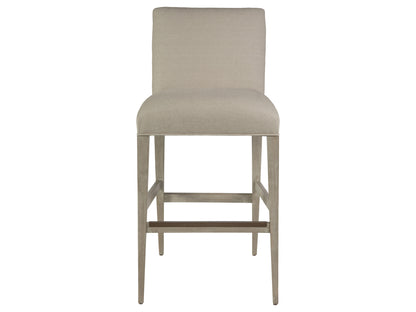 Madox Upholstered Low Back Barstool – Traditional Mahogany Barstool