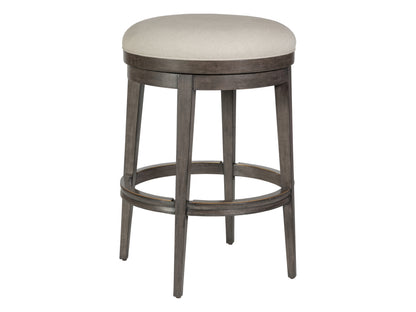 Cecile Backless Swivel Barstool – Traditional Mahogany Design