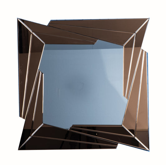 Shards Mirror - Symmetrical Colored Mirror- Distinctive Design- Round Wall Decor