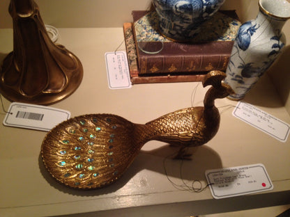 Maitland Smith Pride Dish - Cast Brass with Paua Shell Inlaid Accents