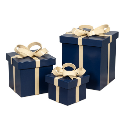 Ferrell Leather Holiday Boxes, Set of 3 – Eclectic Storage & Decor