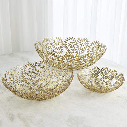 LEAFY BOWLS-BRASS