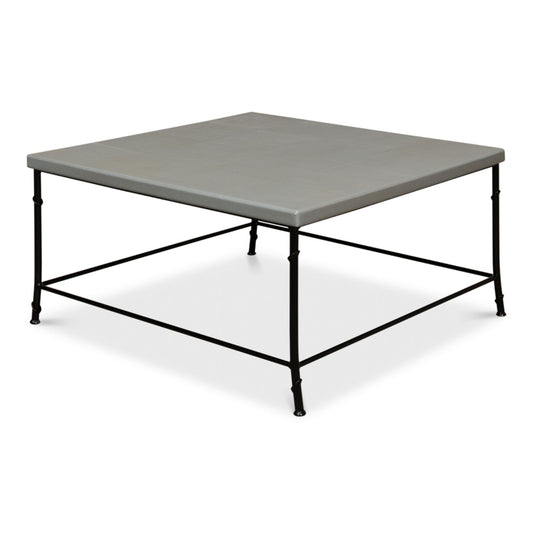 Shagreen Square Coffee Table – Storm Grey Finish