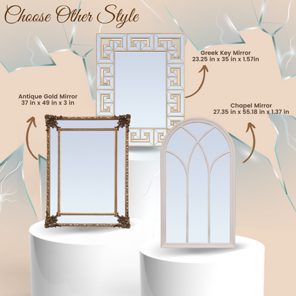 Greek Key Elegance - Modern Wall Mirror with Classic Greek Key Design for Timeless Home Decor