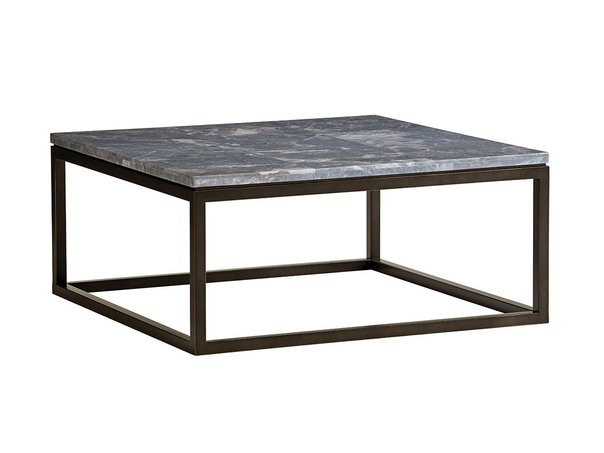 Santana by Lexington -Proximity Square Cocktail Table with Bahia Marble Top