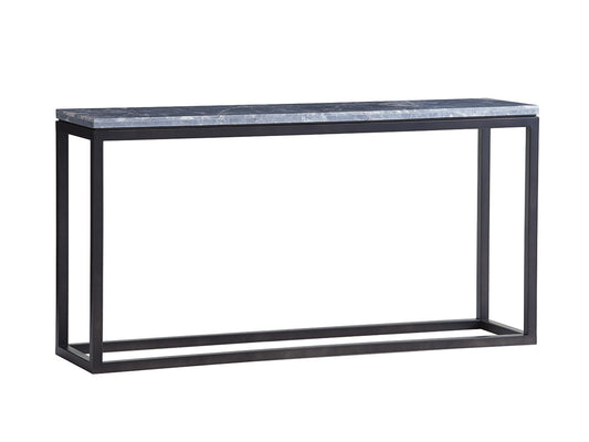 Santana by Lexington Proximity Console Table – Bahia Marble Top with Sleek Contemporary Design