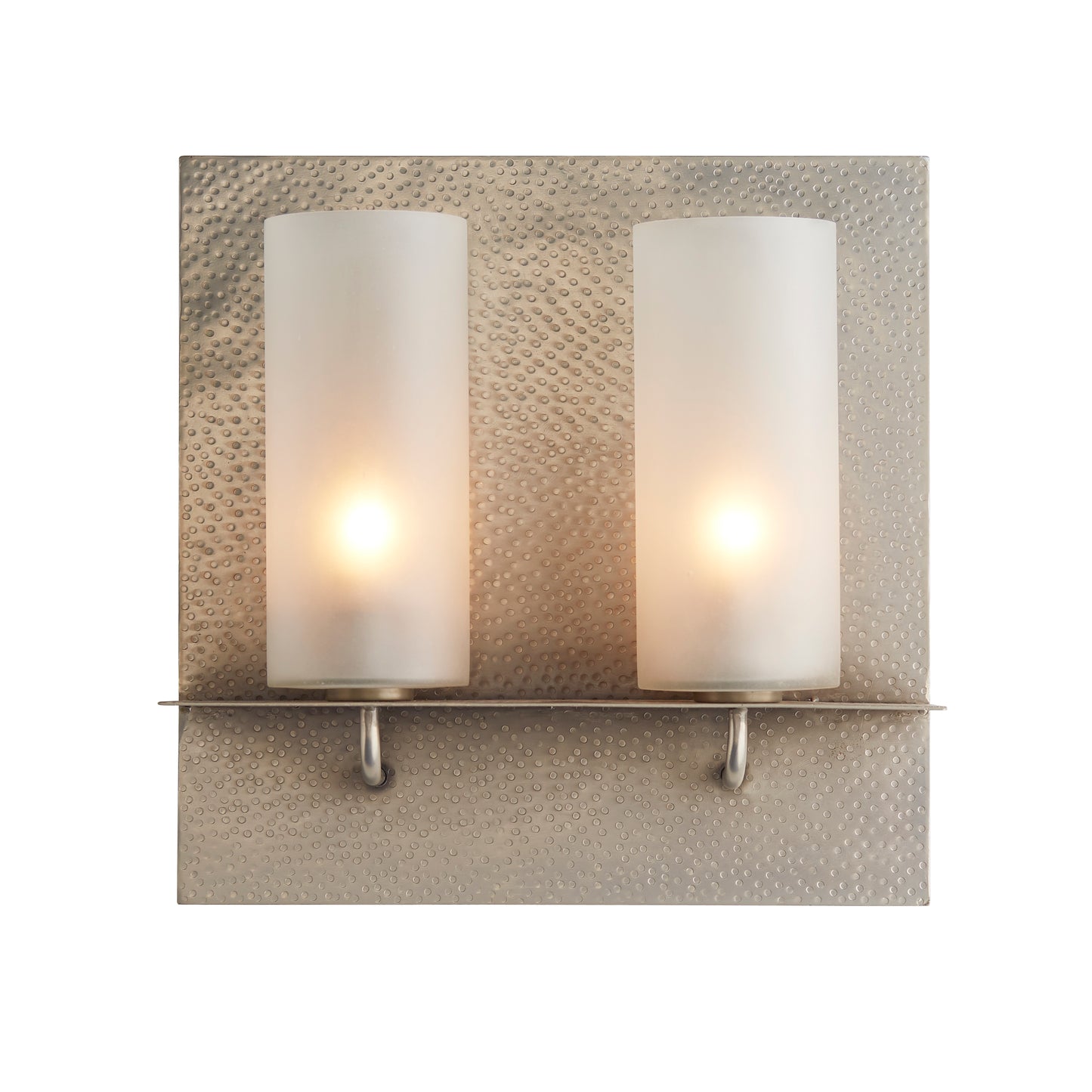 Kady Sconce - Vintage Silver Iron with Frosted Glass