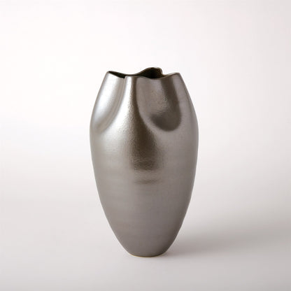 PLAIT VASE-SILVER HAZE