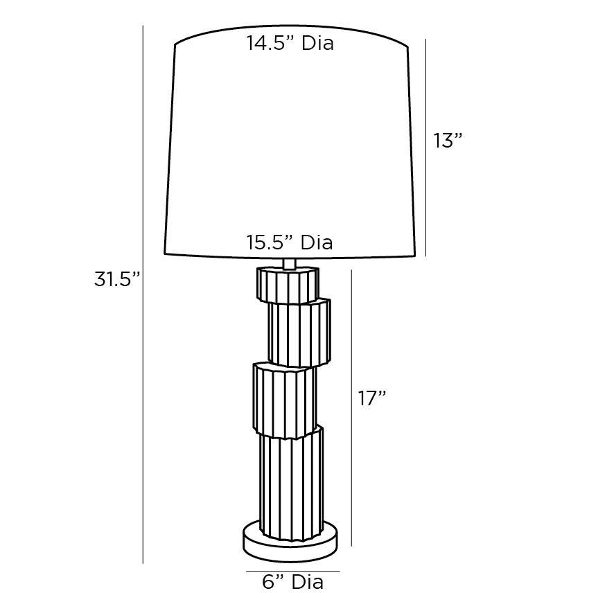 Paladia Lamp - Conceptual White Marble Table Lamp