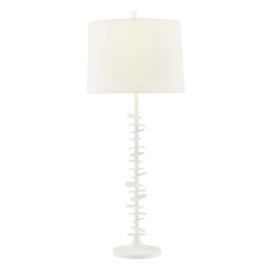 Penny Lamp - White Gesso Table Lamp Inspired by Eucalyptus Plant