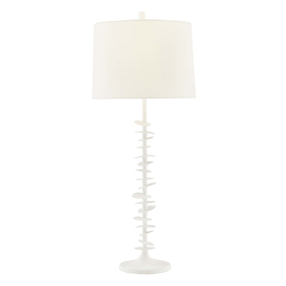 Penny Lamp - White Gesso Table Lamp Inspired by Eucalyptus Plant