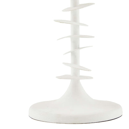 Penny Lamp - White Gesso Table Lamp Inspired by Eucalyptus Plant