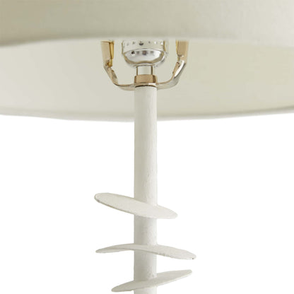 Penny Lamp - White Gesso Table Lamp Inspired by Eucalyptus Plant