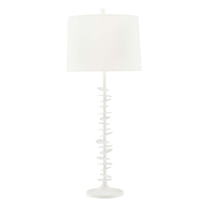 Penny Lamp - White Gesso Table Lamp Inspired by Eucalyptus Plant