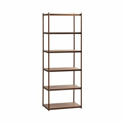 Arteriors Home Natalie Etagere – Blonde Oak & Cognac Leather Bookshelf