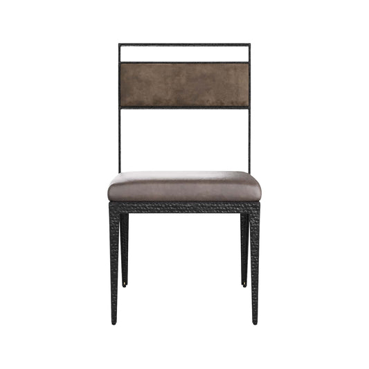 Portmore Dining Chair - Streamlined Minimalist Design with Graphite Leather
