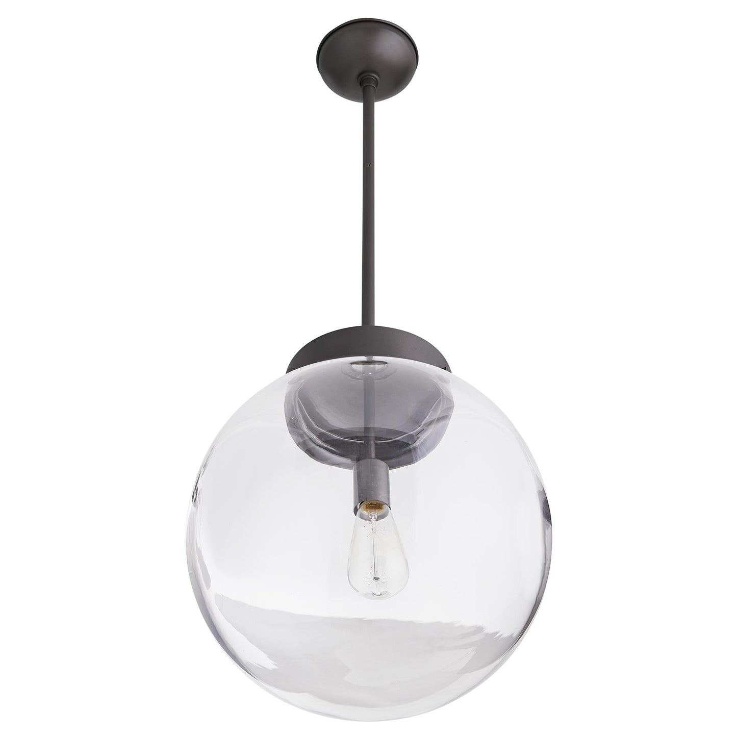 Reeves Large Outdoor Pendant: Heritage Brass Globe Light for Timeless Outdoor Lighting