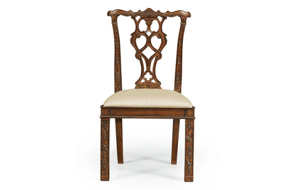 Chippendale Rococo Quatrefoil Side Chair ( 492472-SC-MAH-F001 )