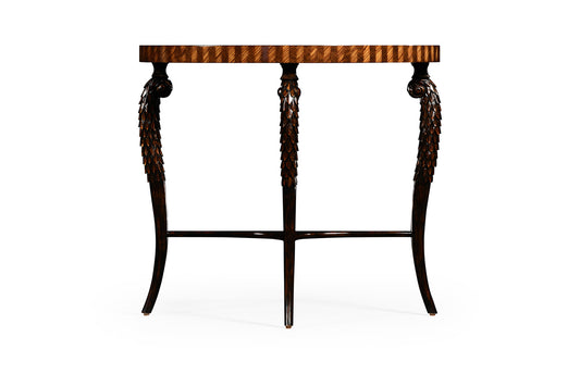 Feather Inlay Hand Carved Console 494956-ZEB