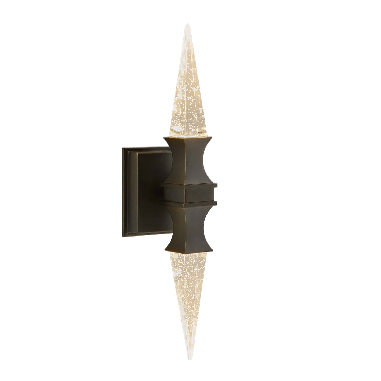 Piper Sconce - English Bronze Finish with Clear Seedy Crystal - Illuminate Your Space with Vintage Elegance