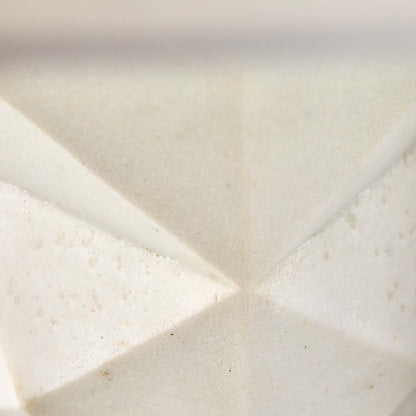 Steele Lamp - Ivory Riverstone Composite, Faceted Facade