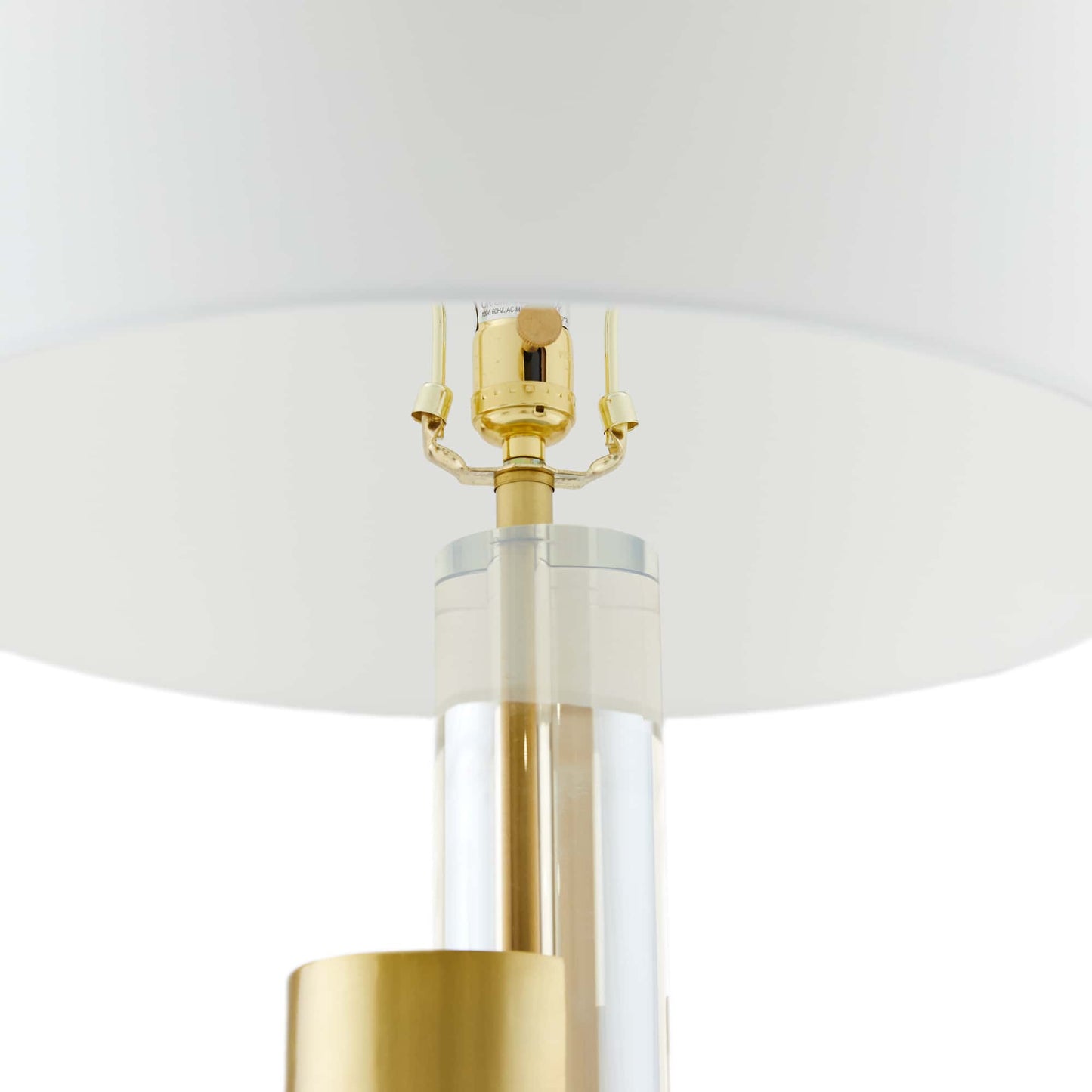 Pepperdine Lamp - Elegant Mix of Champagne Crystal, White Marble, and Antique Brass