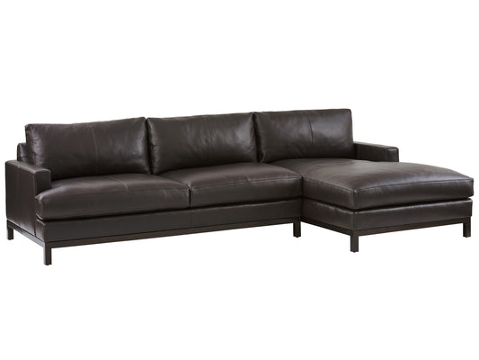 Leather LAF Sofa - Barclay Butera Horizon, 72” W - Modern Sectional