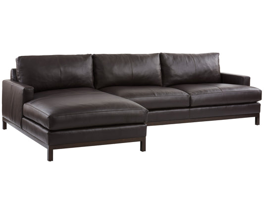 Barclay Butera Horizon RAF Leather Sofa, Right Arm Facing, Premium Upholstery