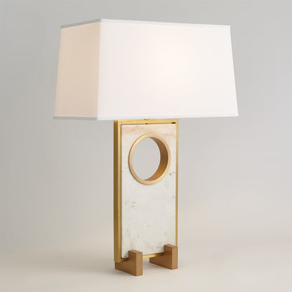 PASSAGEWAY TABLE LAMP-SATIN BRASS-WIDE