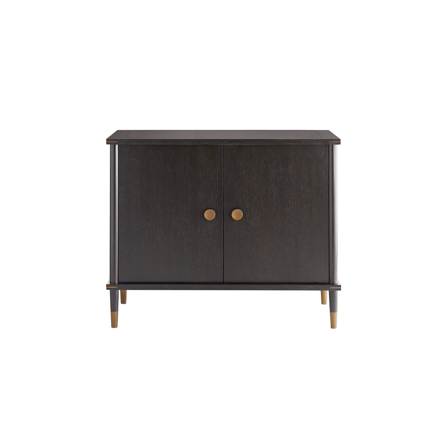 Jobe Cabinet - Rift-Sawn Oak Grain with Antique Brass Hardware and Deep Ebony Stain