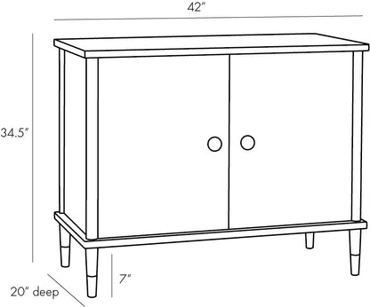 Jobe Cabinet - Rift-Sawn Oak Grain with Antique Brass Hardware and Deep Ebony Stain