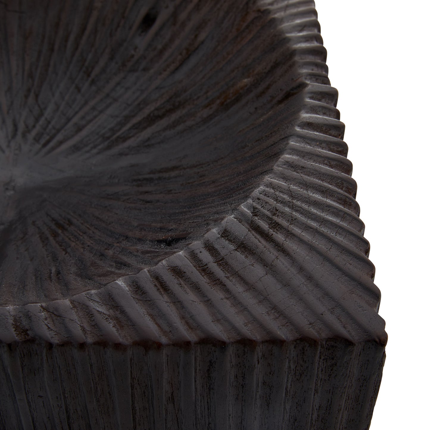 Malak Centerpiece - Handcrafted Umber Mahogany Wood with Rich Carvings and Stout Square Legs
