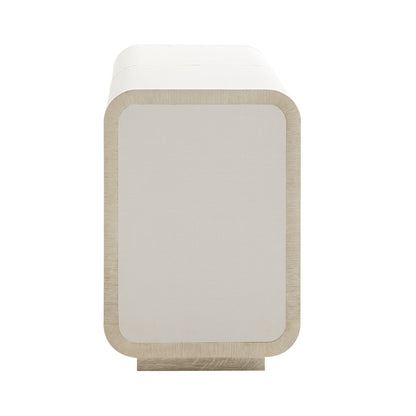 Arteriors Home Madison Chest – Beige Seagrass Cloth & Oak Veneer Dresser