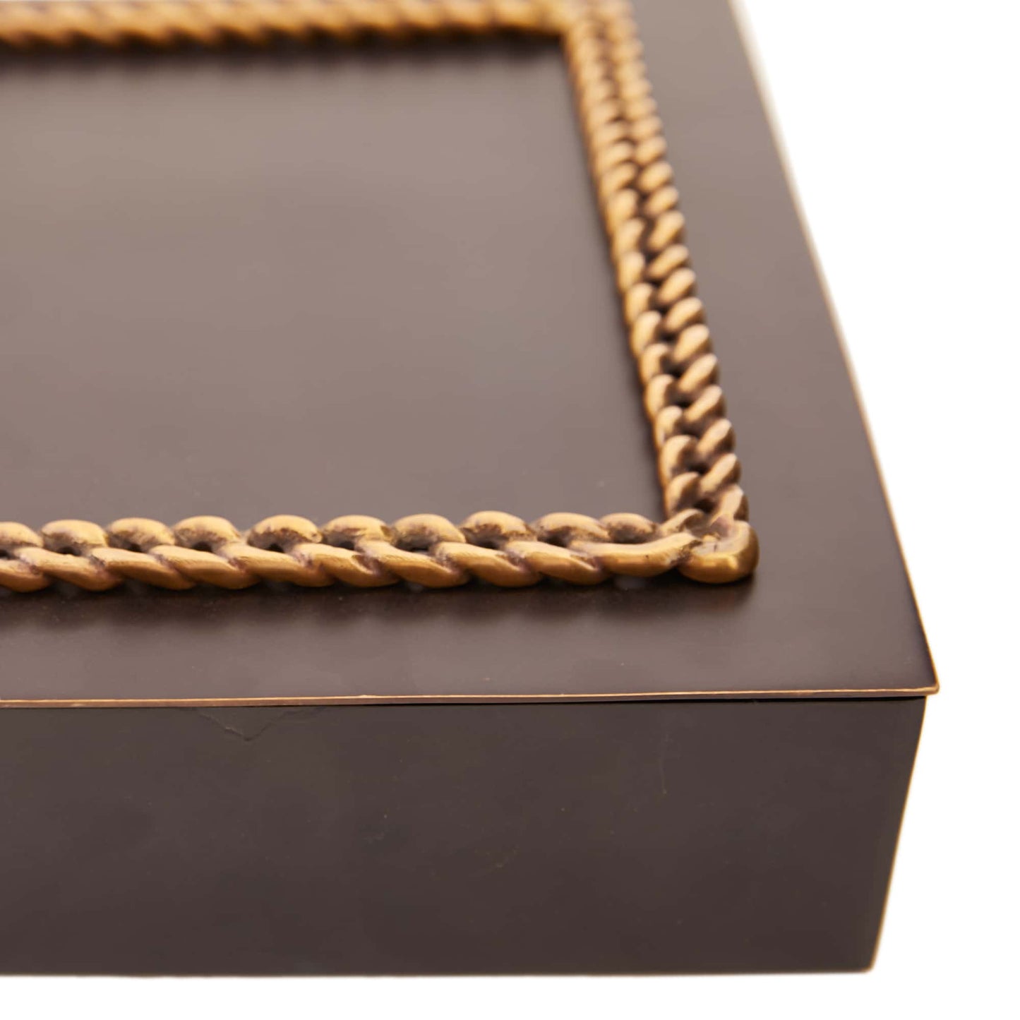 Pendleton Box - Vintage Brass Chain Link Iron Humidor Inspired Storage