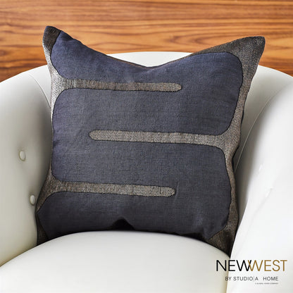 RIVER BEADED PILLOW-INDIGO