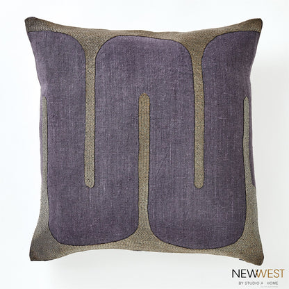 RIVER BEADED PILLOW-INDIGO