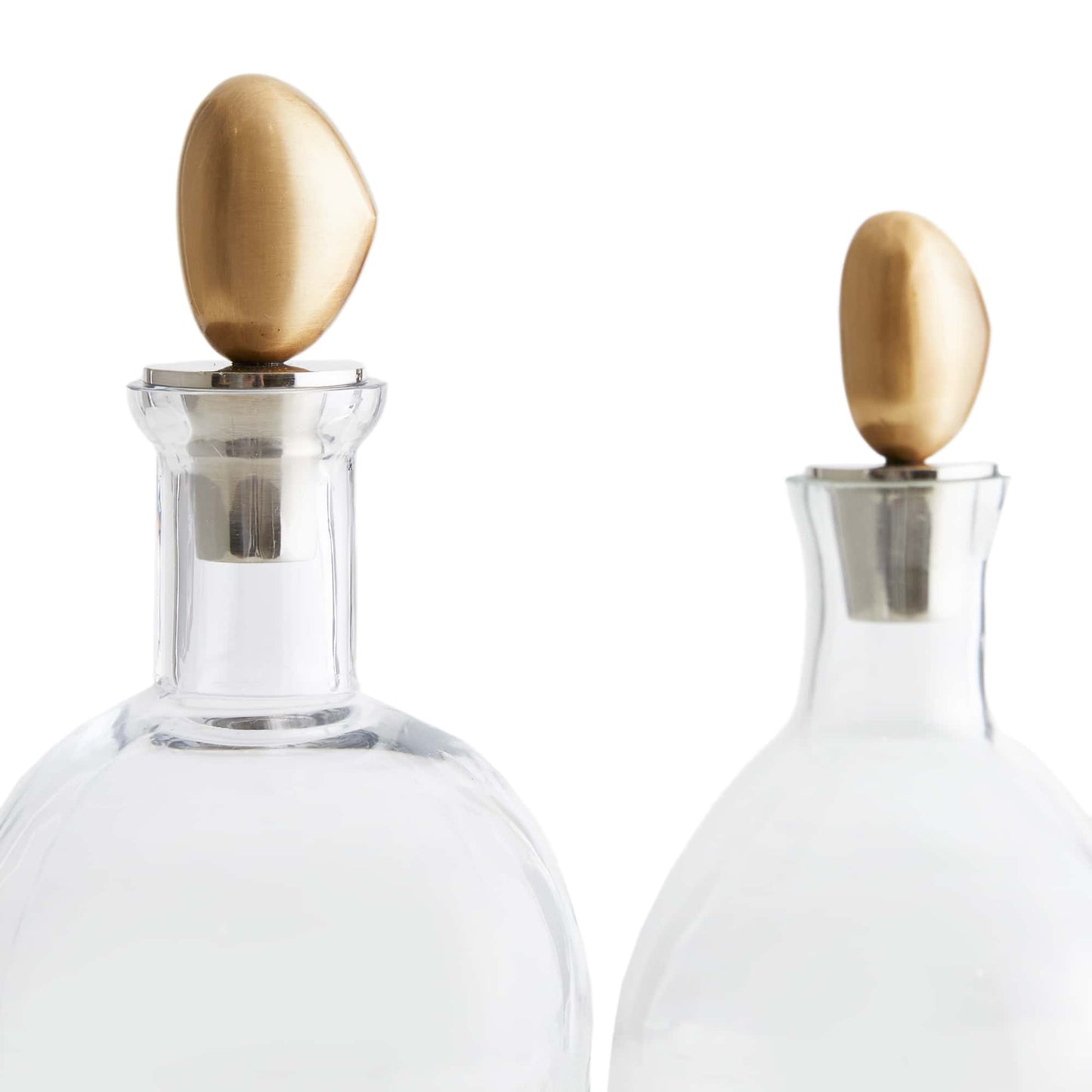 Stavros Decanters - Set of 2 Elegant Glass Decanter Bottles