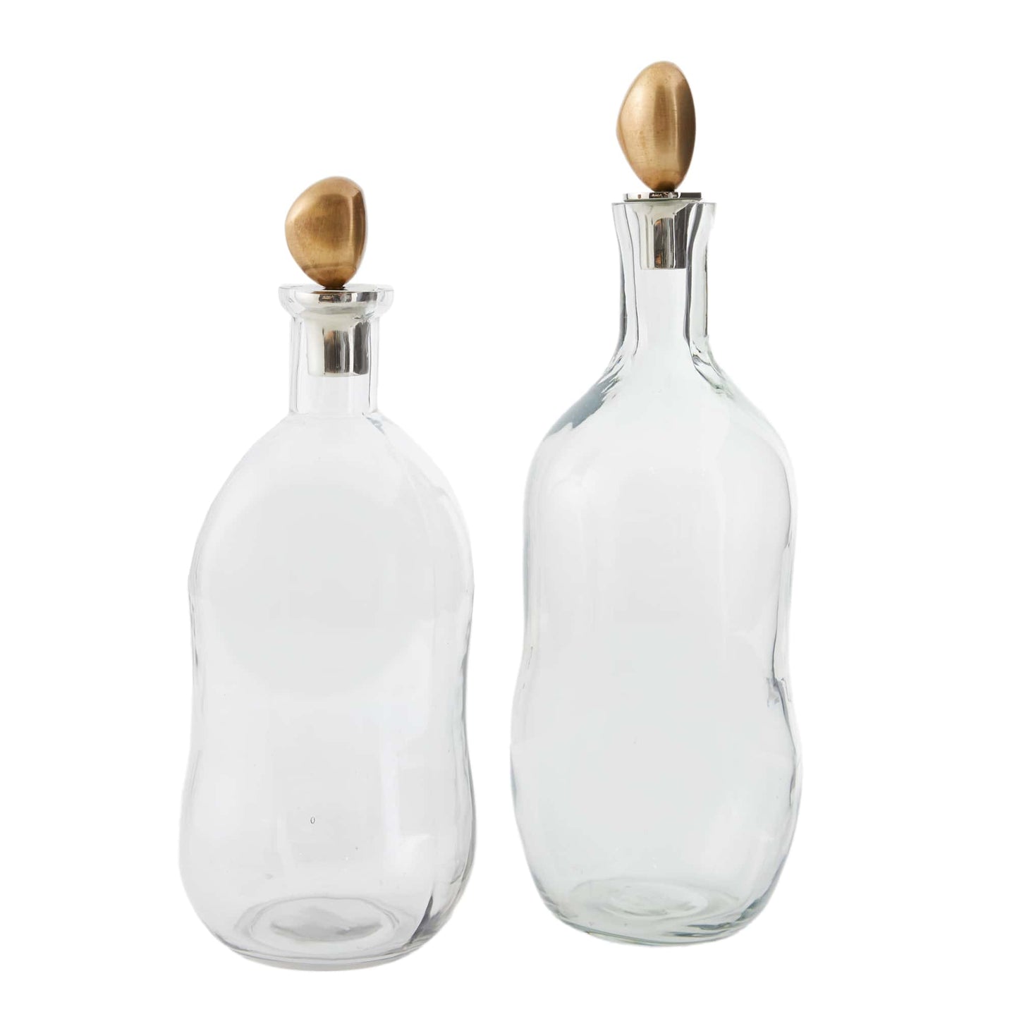 Stavros Decanters - Set of 2 Elegant Glass Decanter Bottles