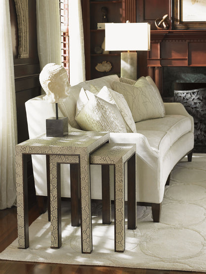 Lexington Tower Place Adler Nesting Tables with Embossed Python Leather Tops